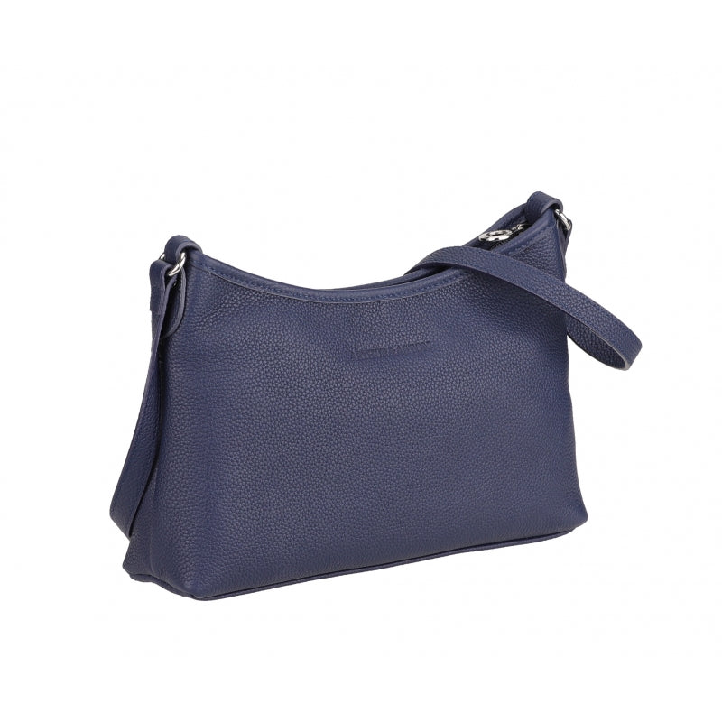 Crossbodytas leder blauw