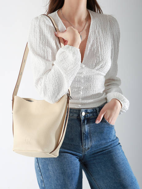 Tas leder beige Etrier